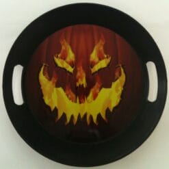 Fiery Pumpkin Tray Plastic RND 10.25"