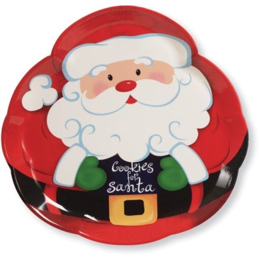 Tray Santa Shaped Pl 14&Quot;