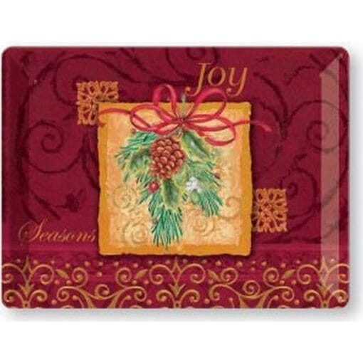 Pine Bouquet Plastic Rectangular Tray