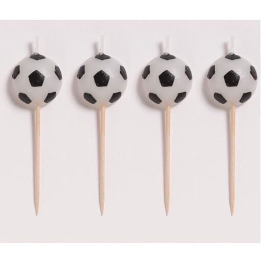 Soccer Pick Candles 4Ct