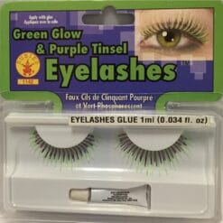Glow Green/Purple Tinsel Eyelashes