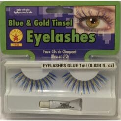 Blue/Gold Tinsel Eyelashes