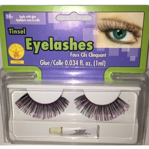 Purple/Black Tinsel Eyelashes