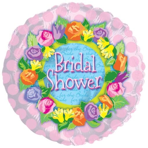 18&Quot; Rnd Bridal Shower Flowers Blln