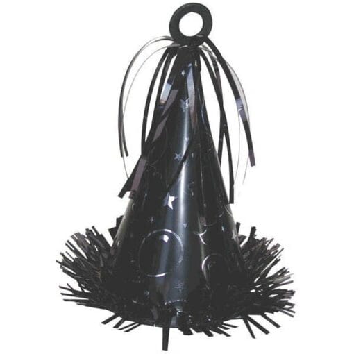 Black Party Hat Balloon Weight 6Oz