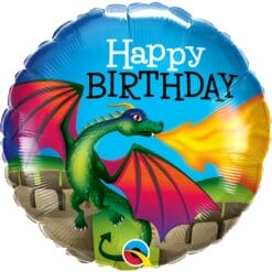 18" RND Mythical Dragon Birthday Balloon