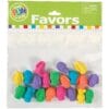 Zoo Animal Pencil Top Neon Erasers 12CT