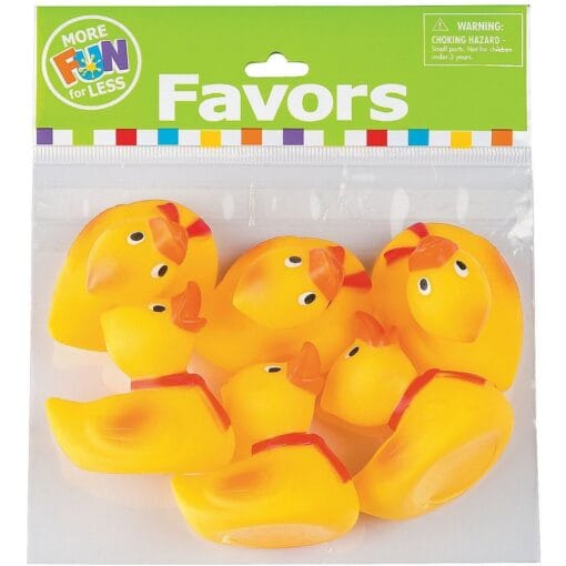 Rubber Ducky Squirts Vinyl 6Ct