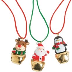 Christmas Character Jingle Bell Necklace