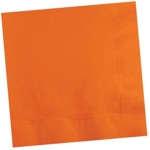 Orange Napkin Beverage 50Ct