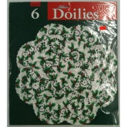 Doilies w/Holly 12" 6CT