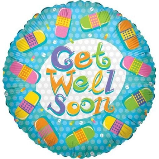 18&Quot; Rnd Get Well Soon 1S Foil Balloon