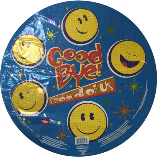 18&Quot; Rnd Goodbye Smiley Foil Balloon