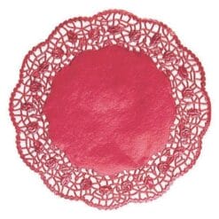 Doilies Red Foil Round 10.5" 6CT