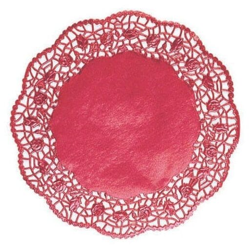 Doilies Red Foil Round 10.5&Quot; 6Ct