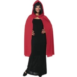 Cape Hooded Red Adult 45"
