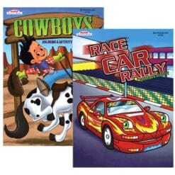 Coloring Book, Race Cars & Cowboys