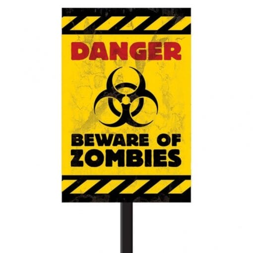Beware Of Zombies Yard Sign