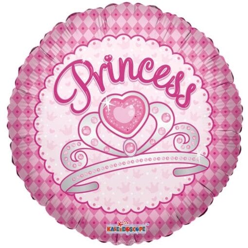 18&Quot; Rnd Princess Tiara Pink Balloon