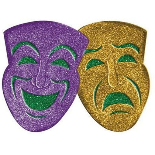 Comedy/Tragedy Glitter 3D Mask Decor