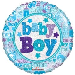 18" RND Baby Boy Hologram BLLN