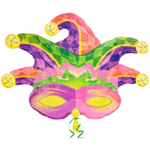 31&Quot; Shp Mardi Gras Mask Foil