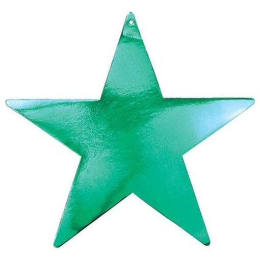 Star Foil Cutout 5&Quot; Green