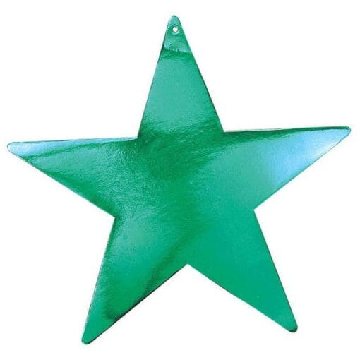Star Foil Cutout 9&Quot; Green