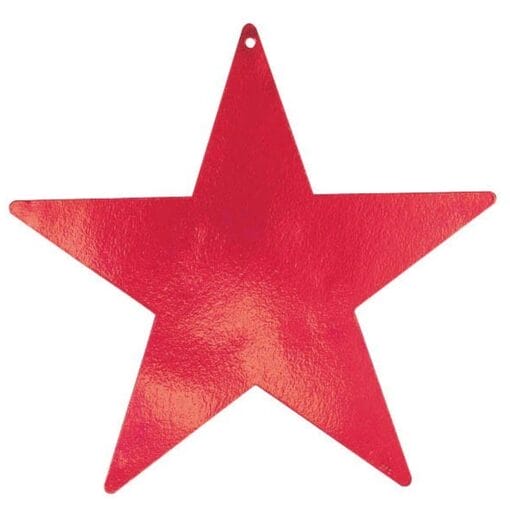 Star Foil Cutout 15&Quot; Red