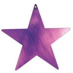 Star Foil Cutout 15" Purple