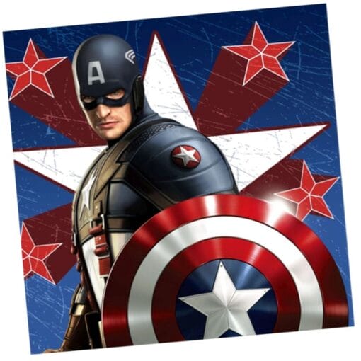 Captain America Napkins Beverage 16Ct