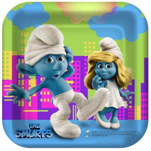 Smurfs Plates 7&Quot; 8Ct