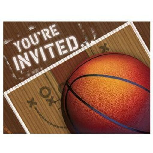 Fast Basketball Invitations 8Ct