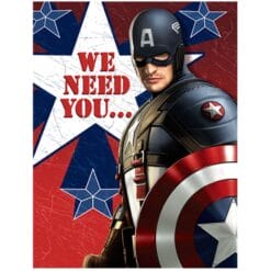 Captain America Invitations 8CT