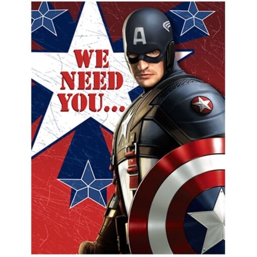 Captain America Invitations 8Ct