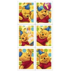 Pooh's 1st Birthday Favor Stickers