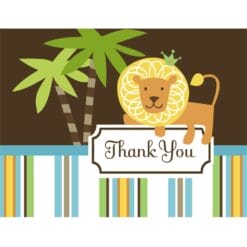 King of Jungle Thank You Notes 8CT