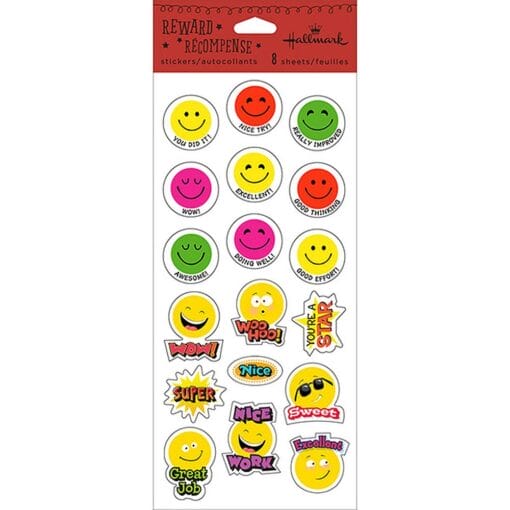 Smiley Reward Stickers 8Sht
