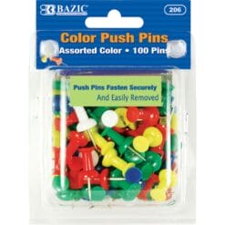 Push Pin, Colored 100PK