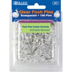 Push Pins Transparent 100PK