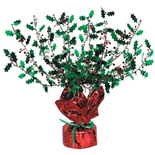 Centerpiece Holly &Amp; Berry Glm'N Br 15&Quot;