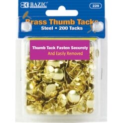 Thumb Tacks Brass (Gold) 200PK