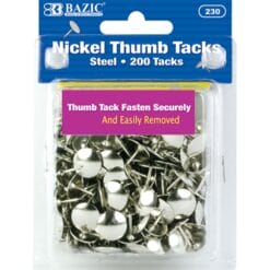 Thumb Tacks Nickel (Silver) 200PK