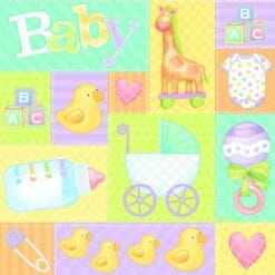 Pastel Patchwork Giftwrap Roll 5'x30"