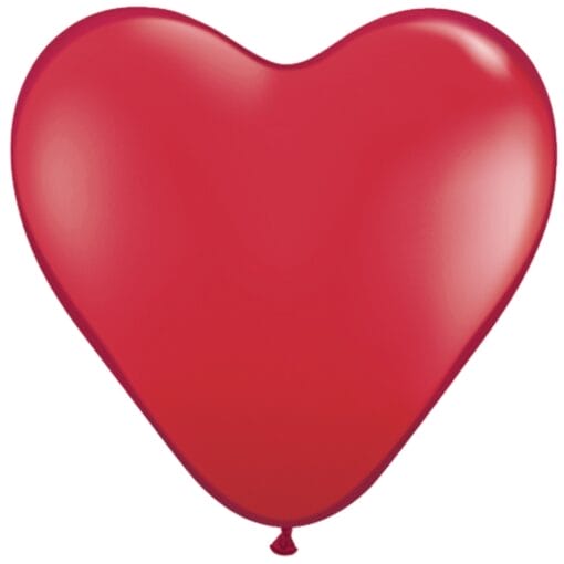 15&Quot; Ruby Red Heart Latex Balloon 50Ct