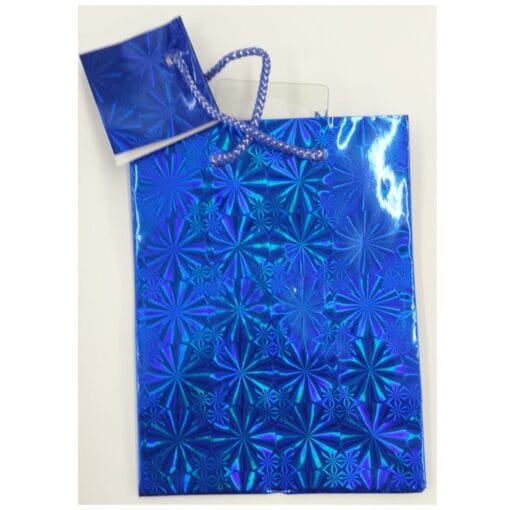 Blue Holographic Gift Bag, Jewelry
