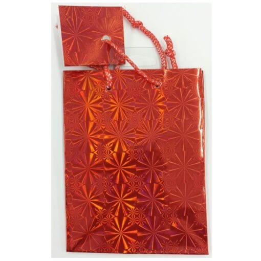 Red Holographic Gift Bag, Jewelry