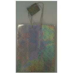 Silver Holographic Gift Bag, Medium
