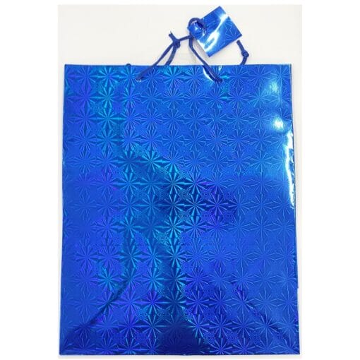 Blue Holographic Gift Bag, Medium