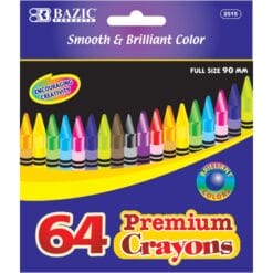 Crayons Astd Colors 64PK